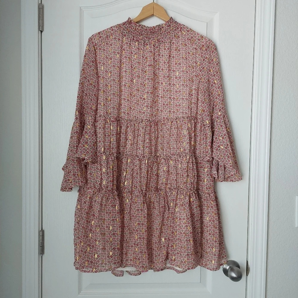 Storia Ruffle Bell Sleeve Dress‎ Size Meduim